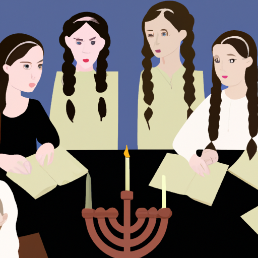 תמונה המציגה קבוצת בנות חרדיות לומדות תורה, המדגישה את חשיבות החינוך לבת מצווה בקהילה